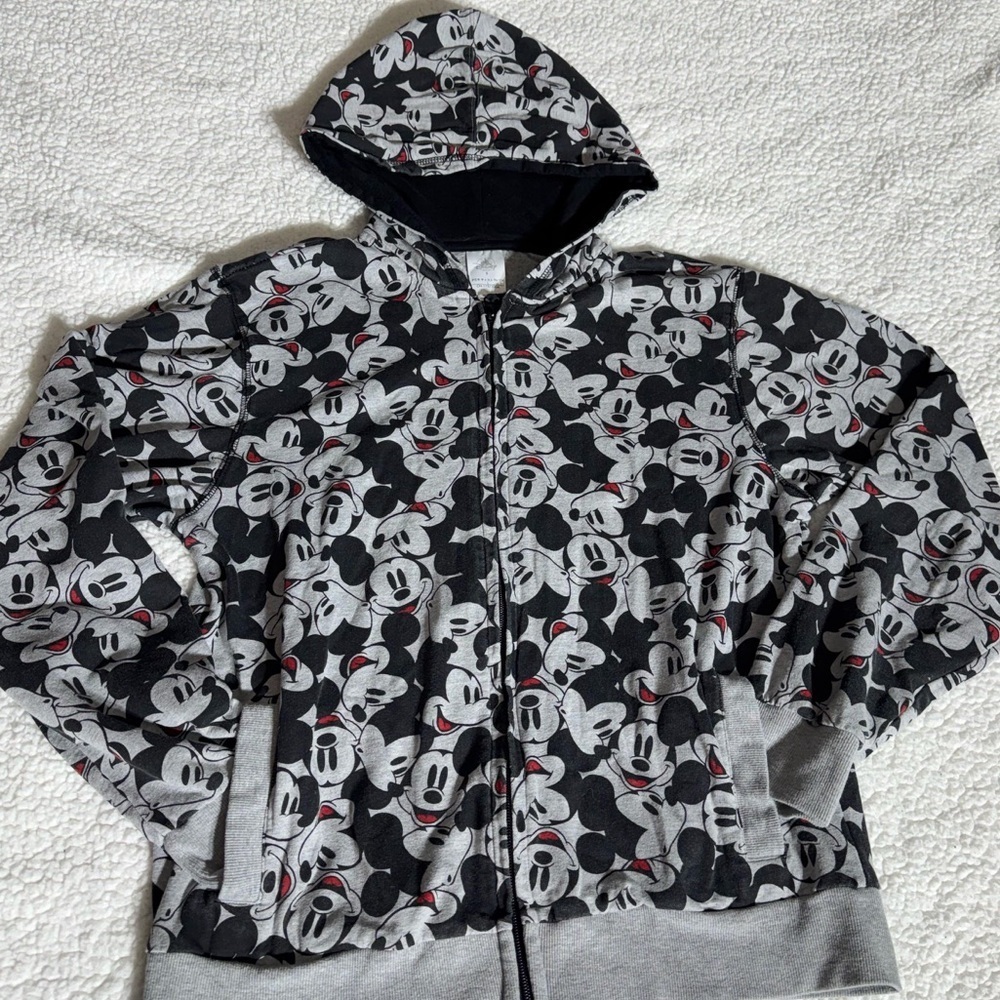 Disney Mickey Mouse Kids Hoodie - Black and Gray Size S